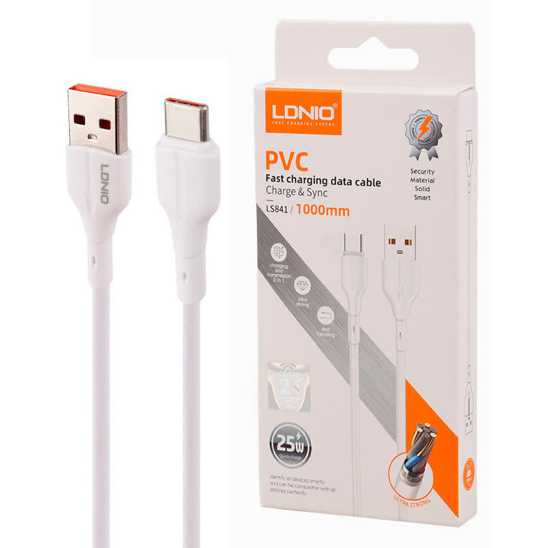 کابل شارژ الدینو ال اس841 تایپ سی25واتLDINO cable type-c 25w LS841