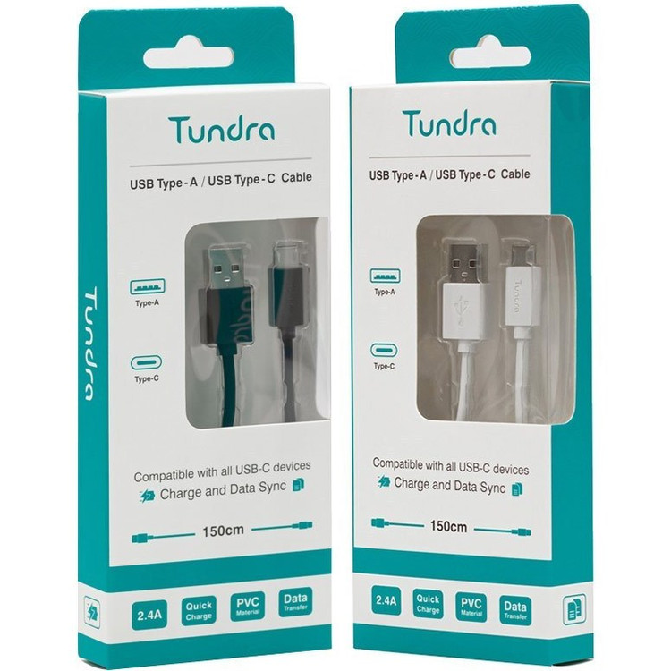 کابل تبدیل USB به Type-C تاندرا Tundra T10A-C150 2.4mAh با طول 1.5 متر فست شارژ با گارانتی شرکتی