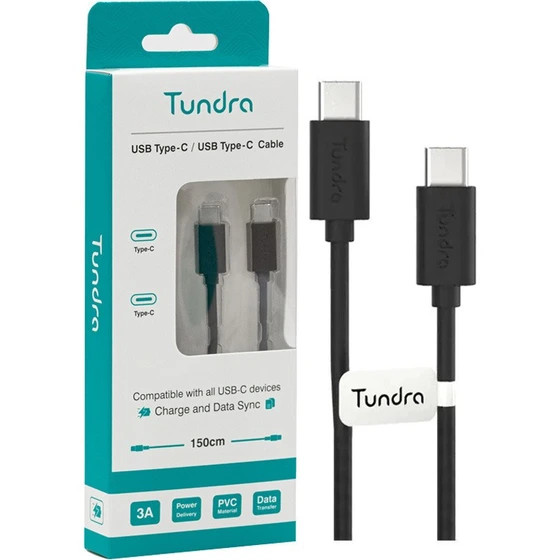 کابل دو سر تایپ سی فست شارژ 3 آمپر تاندرا T10C-C150 طول 1.5 متر فست شارژ با گارانتی شرکتی