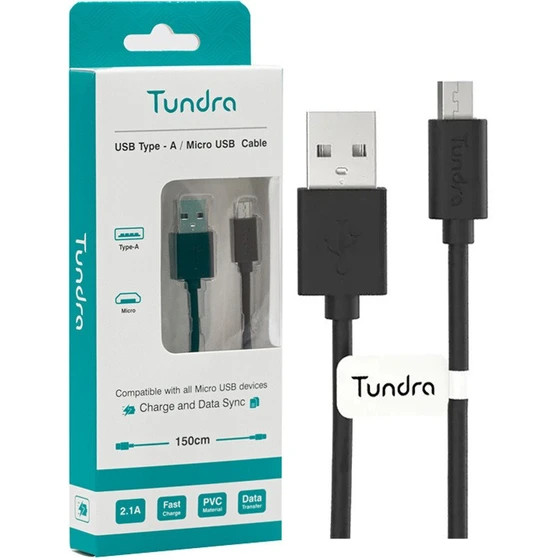کابل تبدیل یو اس بی به میکرو یو اس بی USB به microUSB تاندرا با طول 1.5 متر فست شارژ با یک سال گارانتی شرکتی