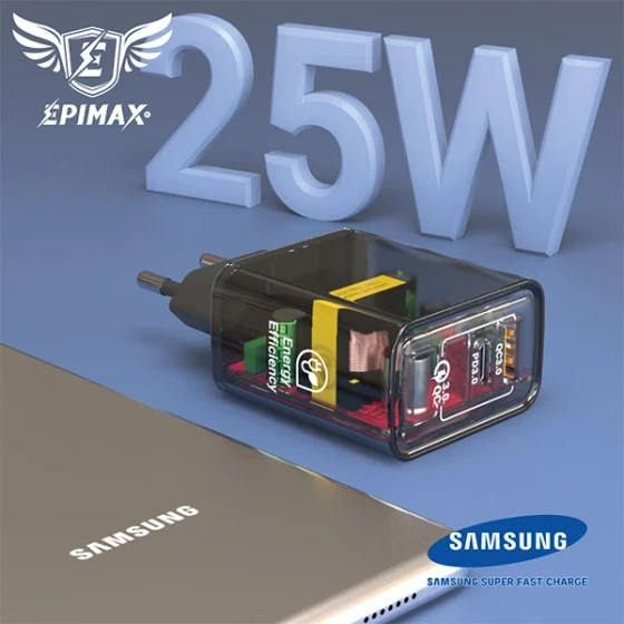 آداپتور هوشمند 18+25 وات گان سوپرفست اپی مکس EPIMAX مدل EU-150