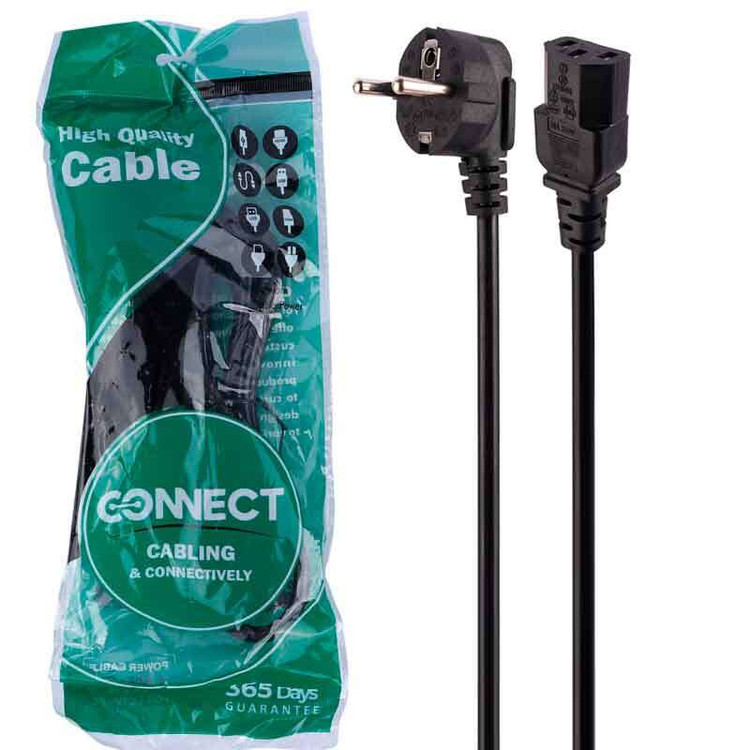 کابل برق سه پین Connect 1.5m PC