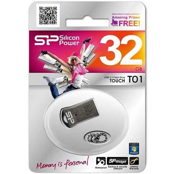 فلش 32 گیگ سیلیکون پاور با گارانتی شرکتیSilicon Power T01