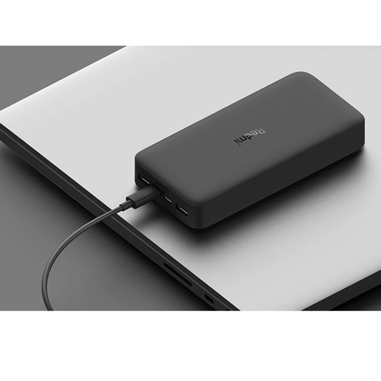پاوربانک 18 وات شیائومی مدل Redmi ظرفیت 20000 میلی آمپر ساعت پک اصلی فست شارژ