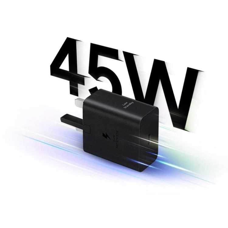 شارژر دیواری سامسونگ توان 45 وات با کابل USB Type-C اتصال سهپین تضمین کیفیت