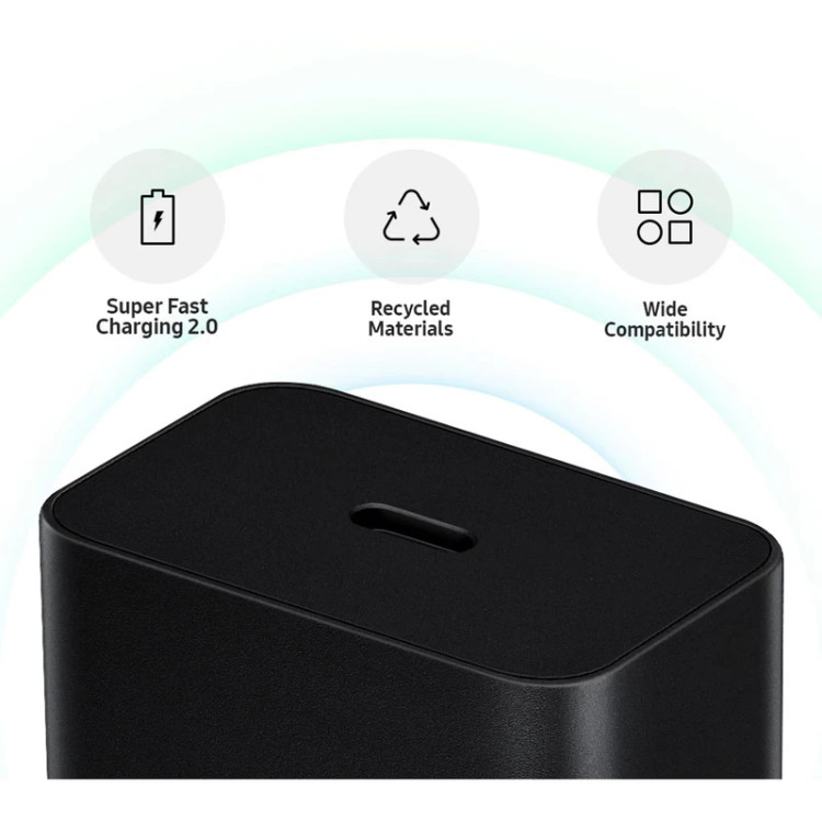 شارژر دیواری سامسونگ توان 45 وات با کابل USB Type-C اتصال سهپین تضمین کیفیت