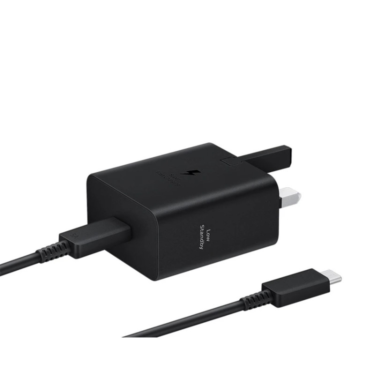 شارژر دیواری سامسونگ توان 45 وات با کابل USB Type-C اتصال سهپین تضمین کیفیت