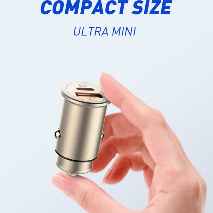 شارژر فندکی 30 وات الدینیو مدل C506Q به همراه کابل تبدیل USB-Cبا تضمین کیفیت و اصلی بودن