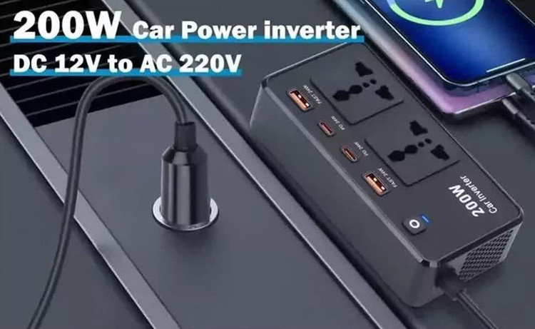 شارژر فندکی هیسکا مدل CH-5519 ظرفیت ۲۰۰ وات پک اصلی و فست شارژ