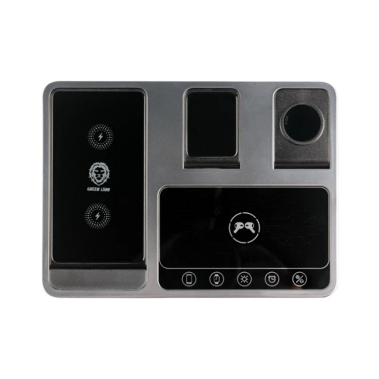 شارژر رومیزی گرین لاین وایرلس با پک اصلی مدل Wireless-Ch station 4 in 1