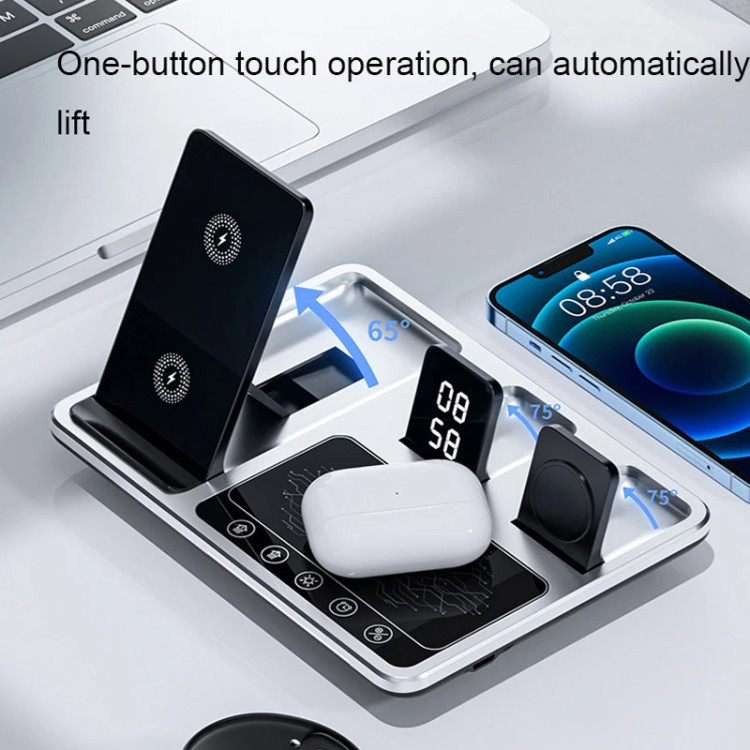 شارژر رومیزی گرین لاین وایرلس با پک اصلی مدل Wireless-Ch station 4 in 1
