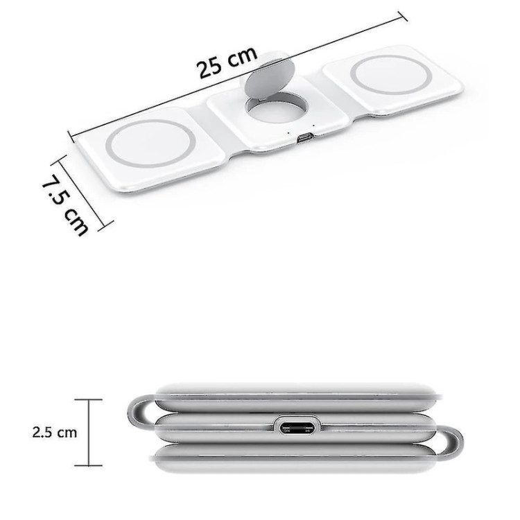 شارژر بی سیم مدل 3in1 magnetic wireless chargerهمراه با تست سلامت قبل از تحویل