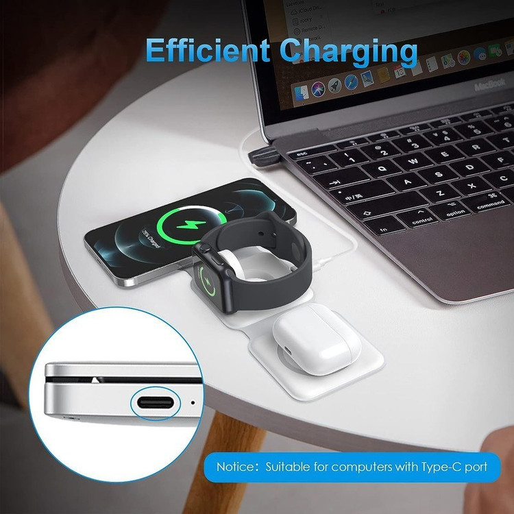 شارژر بی سیم مدل 3in1 magnetic wireless chargerهمراه با تست سلامت قبل از تحویل
