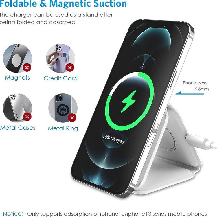 شارژر بی سیم مدل 3in1 magnetic wireless chargerهمراه با تست سلامت قبل از تحویل
