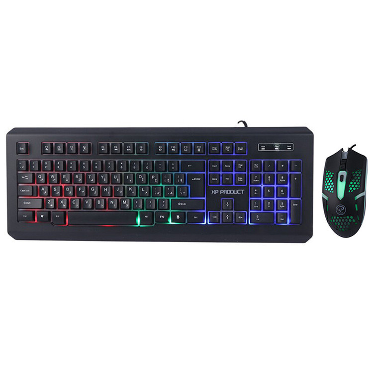 کیبورد و موس گیمینگ سیمی ایکس پی پروداکت XP-12300Rبا پک اصلی