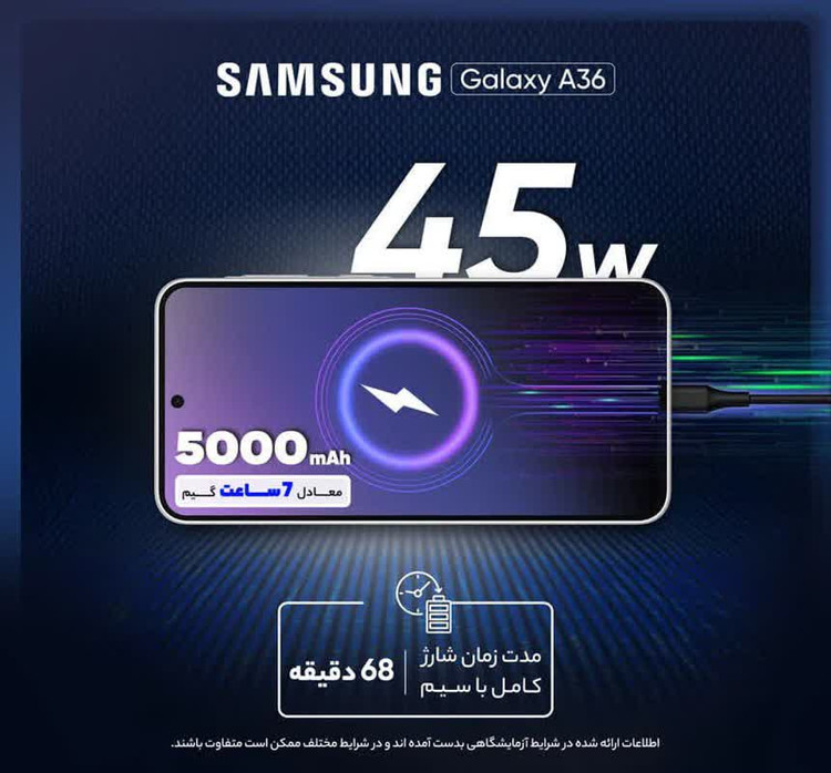 گوشی موبایل سامسونگ مدل Galaxy A36 دو سیم کارت ویتنام