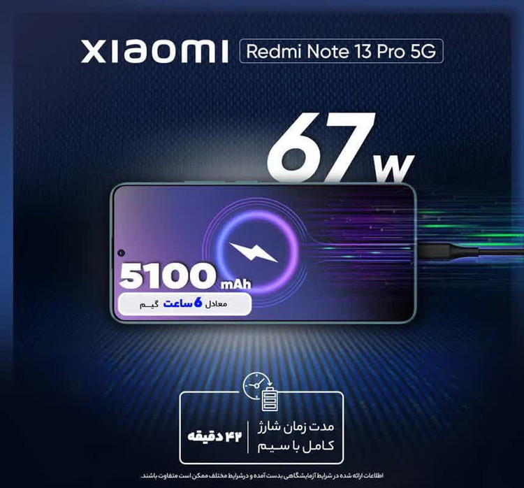 گوشی موبایل شیائومی مدل Redmi Note 13 Pro 5G دو سیم کارت ظرفیت 512 گیگابایت و رم 12 گیگابایت