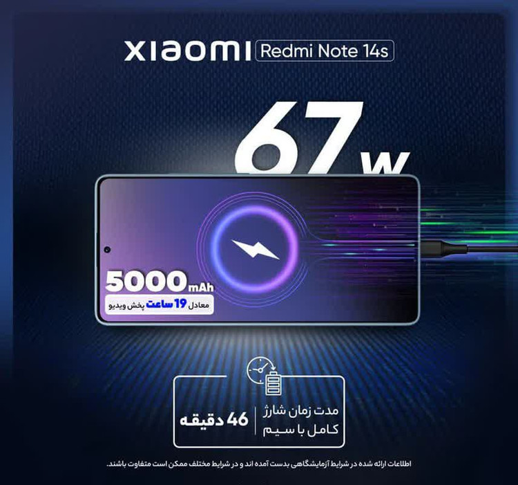 گوشی موبایل شیائومی مدل Redmi Note 14s دو سیم کارت
