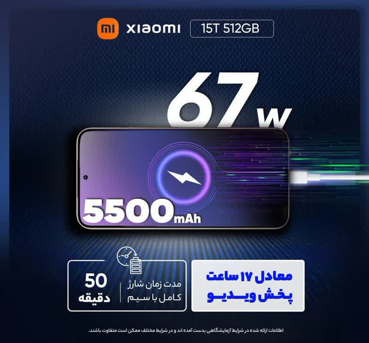 گوشی موبایل شیائومی مدل 15T دو سیم کارت
