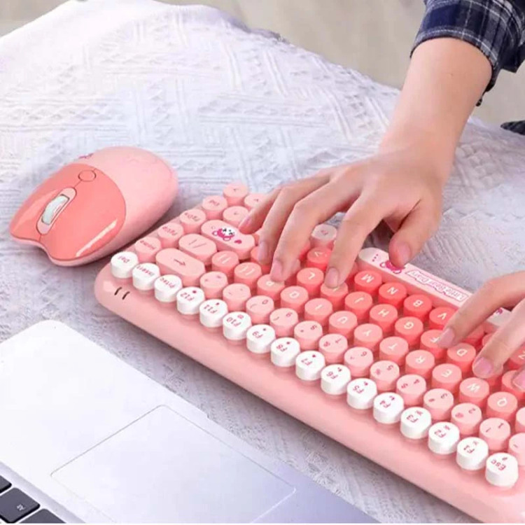 کیبورد و ماوس بی سیم مافی مدل candy fashion multicolor، سوییچ ممبران، Tenkeyless