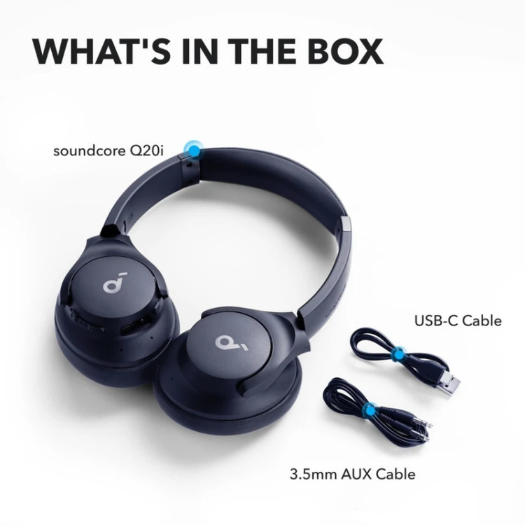 هدفون بلوتوثی انکر مدل Soundcore Q20i با نویز کنسلینگ فعال (ANC)