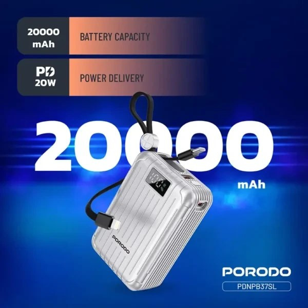 پاور بانک پرودو مدل Petite ظرفیت 20000 اصلی